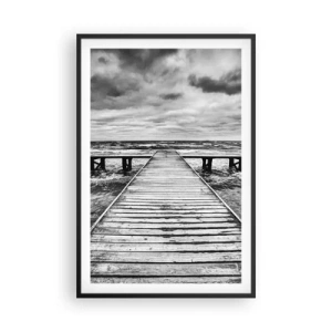 Plakat w czarnej ramie - Czekam na wiatr, co rozgoni… - 61x91 cm