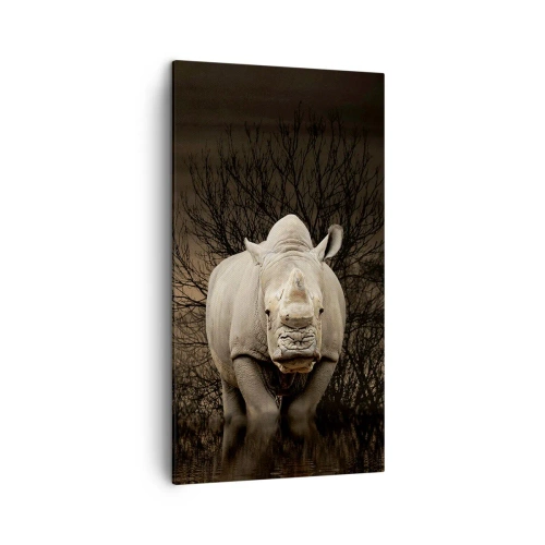 Obraz na płótnie - Biały przeciw naturze - 45x80 cm