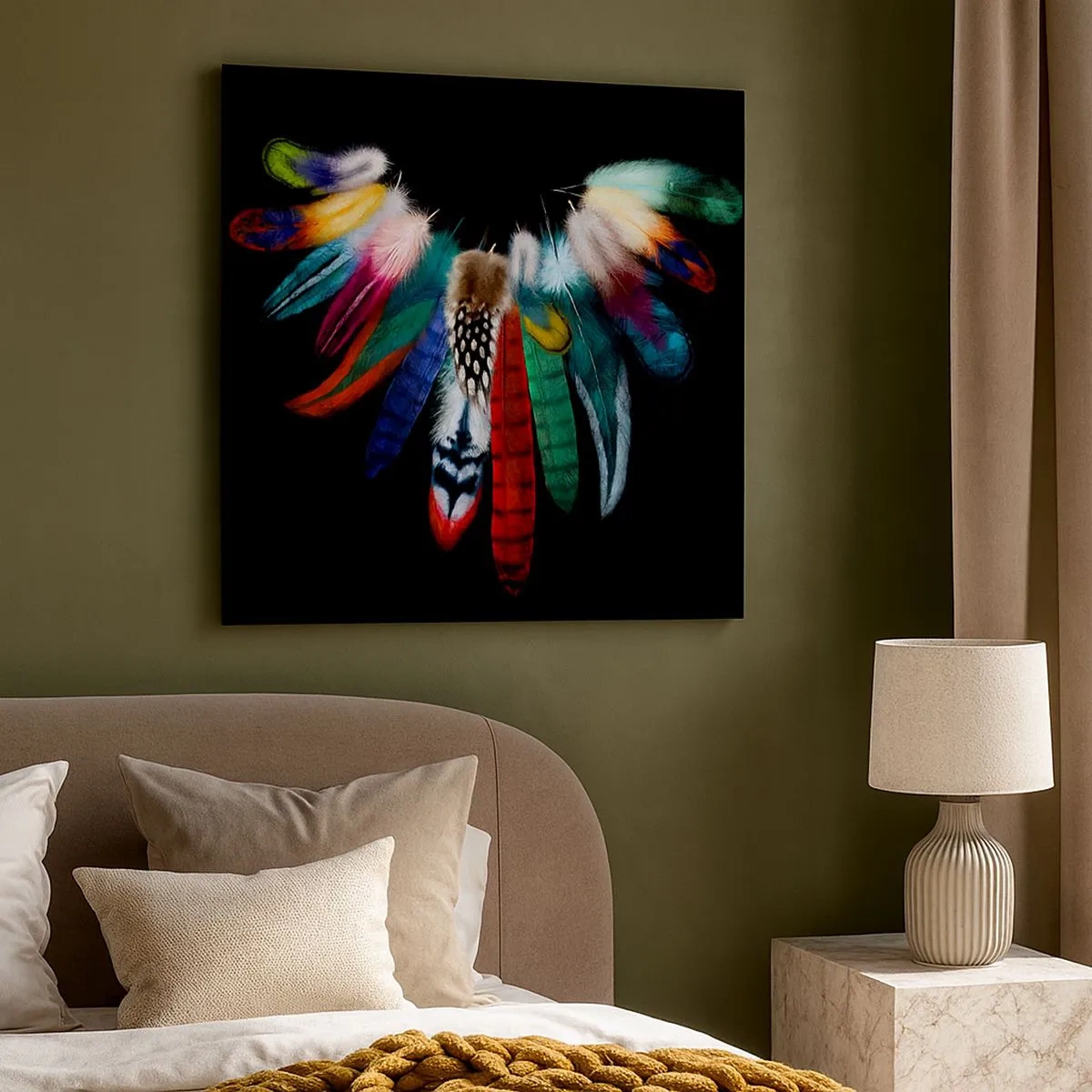 Obraz na płótnie - Indiański naszyjnik - 30x30 cm