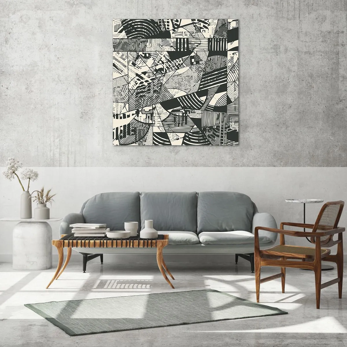 Obraz na szkle - Dynamika współczesności - 40x40 cm