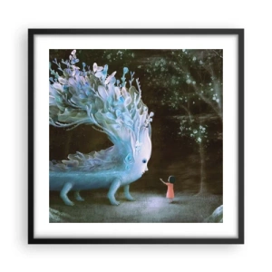 Plakat w czarnej ramie - Fantastyczne spotkanie - 50x50 cm