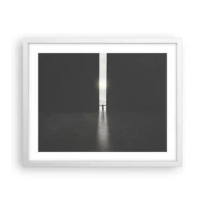 Plakat w białej ramie - Krok do jasnej przyszłości - 50x40 cm