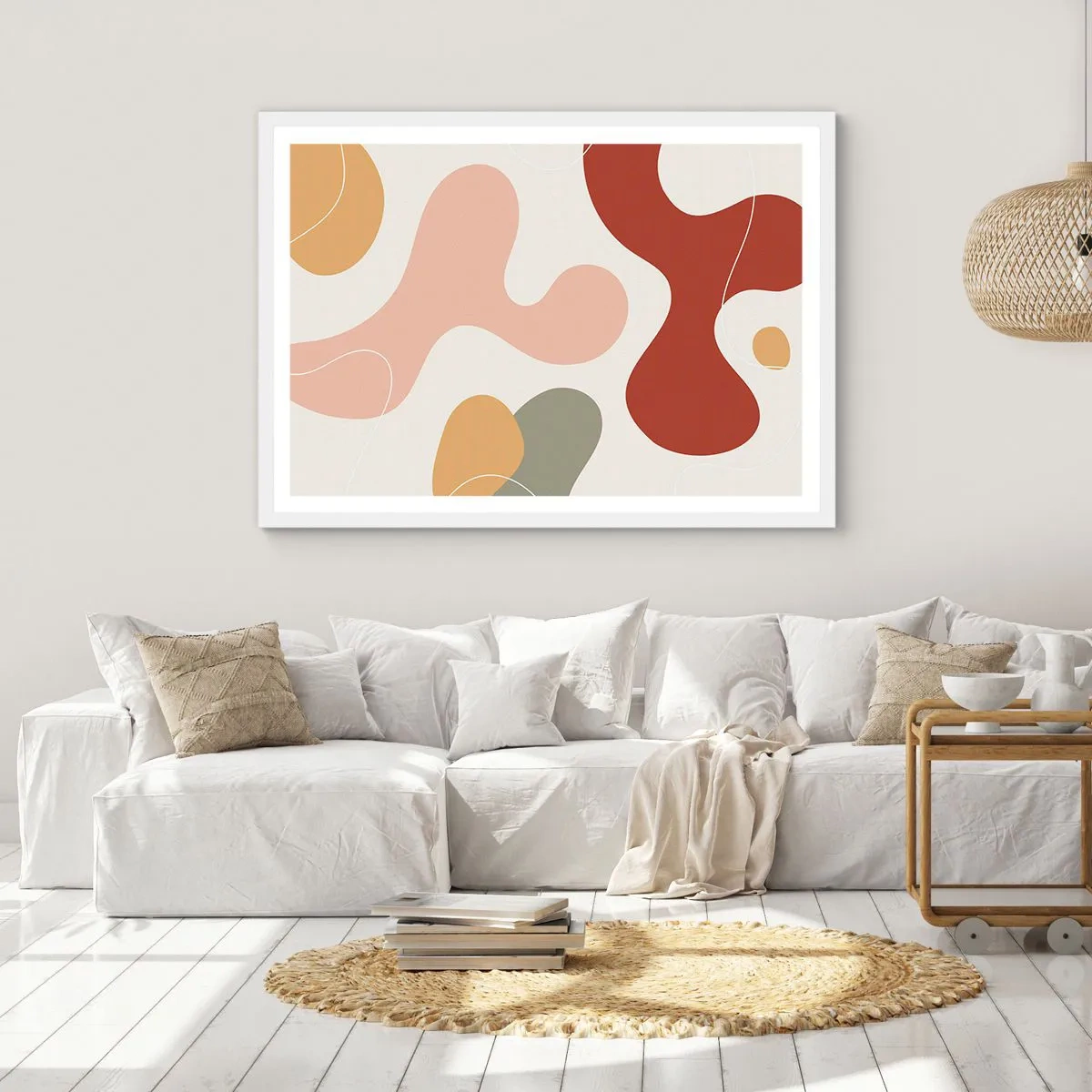 Plakat w białej ramie - Esy czy floresy? - 100x70 cm