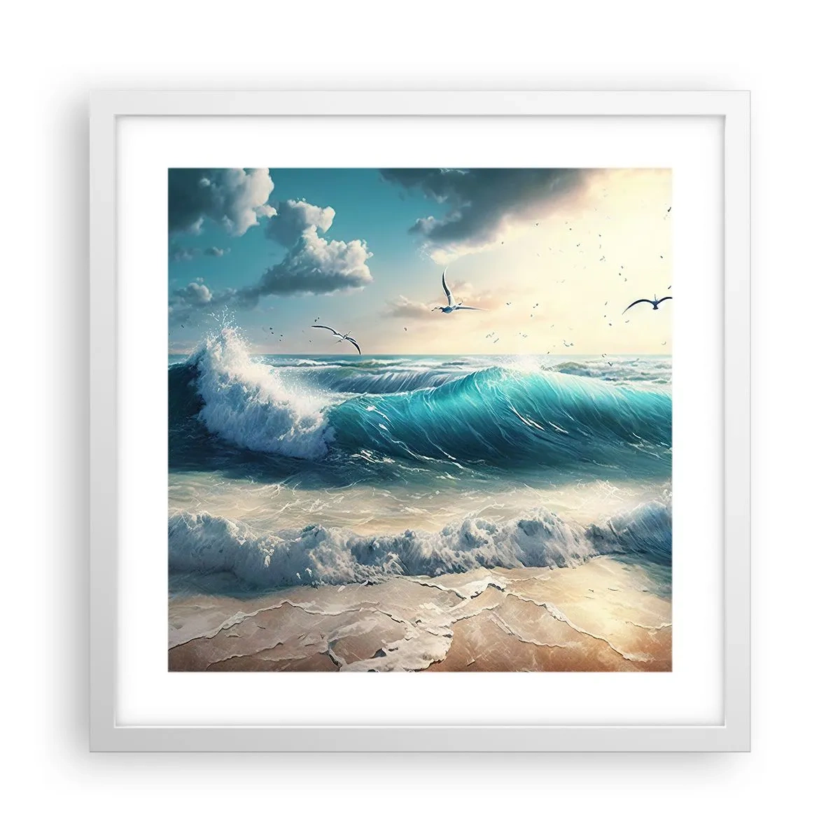 Plakat w białej ramie - Szumi tylko dla ciebie - 40x40 cm