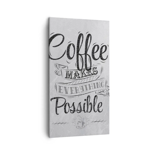 Obraz na płótnie - Jak tu nie kochać kawy - 45x80 cm