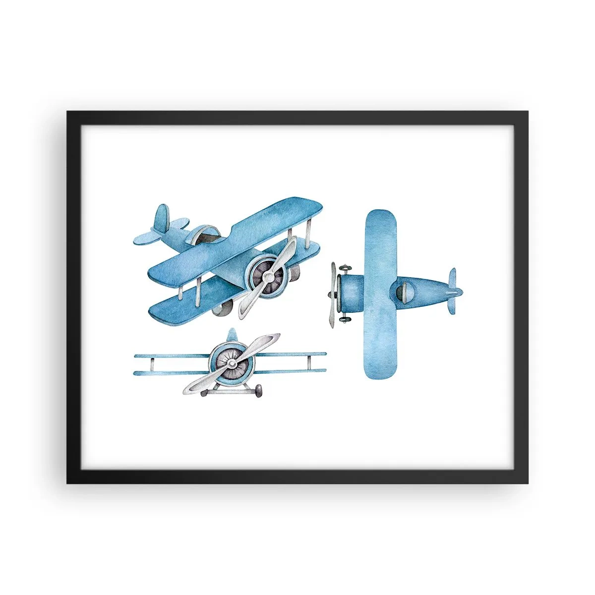 Plakat w czarnej ramie - Urodzony zwycięzca - 50x40 cm