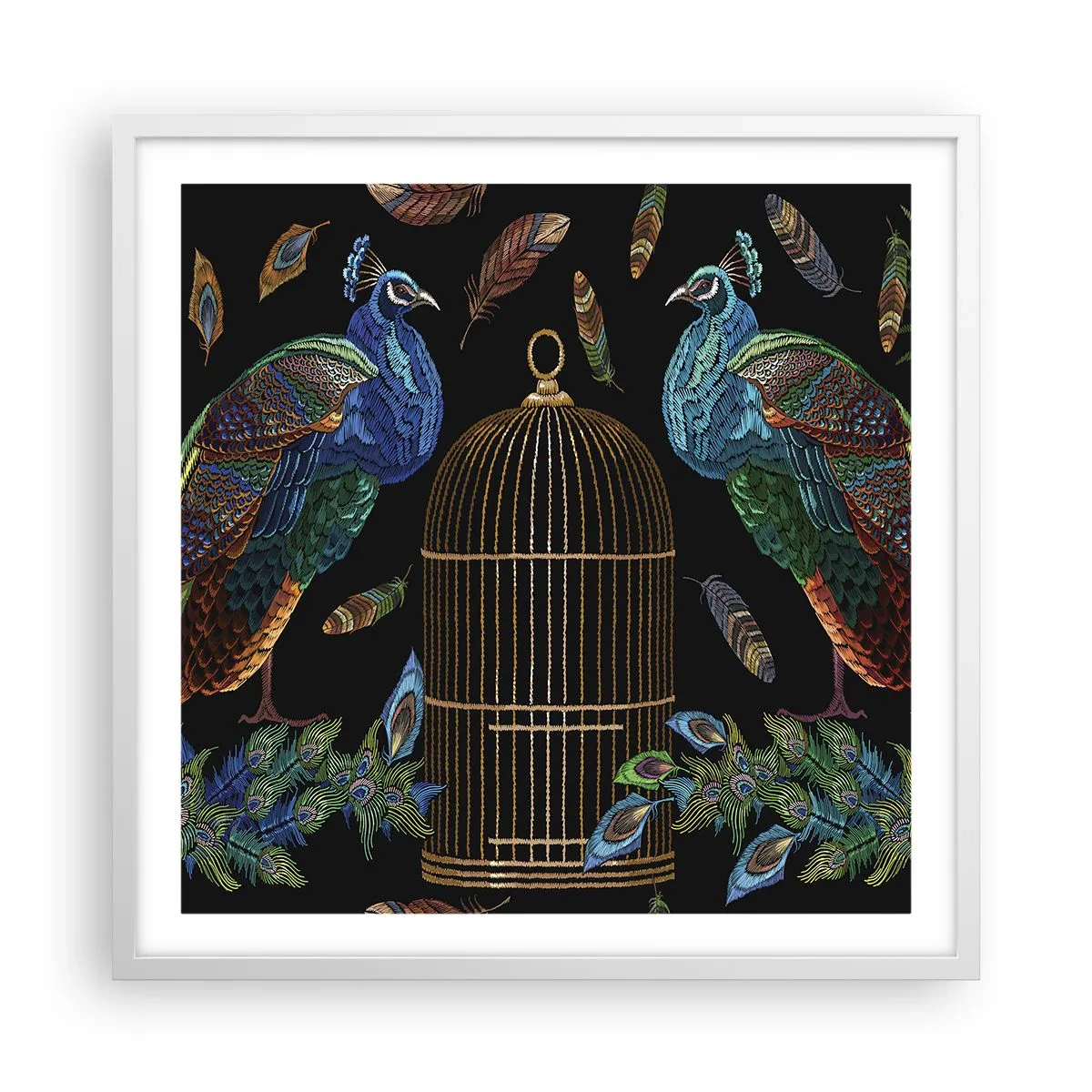 Plakat w białej ramie - W królewskich szatach - 60x60 cm