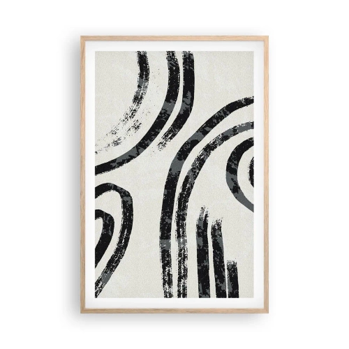 Plakat w ramie jasny dąb - W pół zatrzymany - 61x91 cm