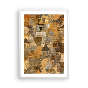 Plakat w białej ramie - Świat ujęty w formę - 50x70 cm