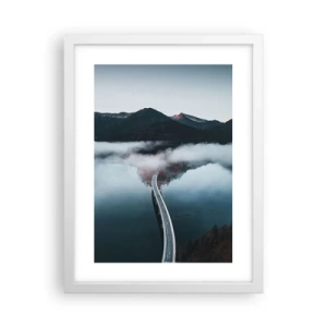 Plakat w białej ramie - Nad wodą gładką jak lustro - 30x40 cm