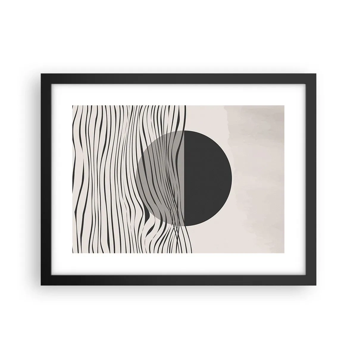 Plakat w czarnej ramie - Kompozycja połowiczna - 40x30 cm