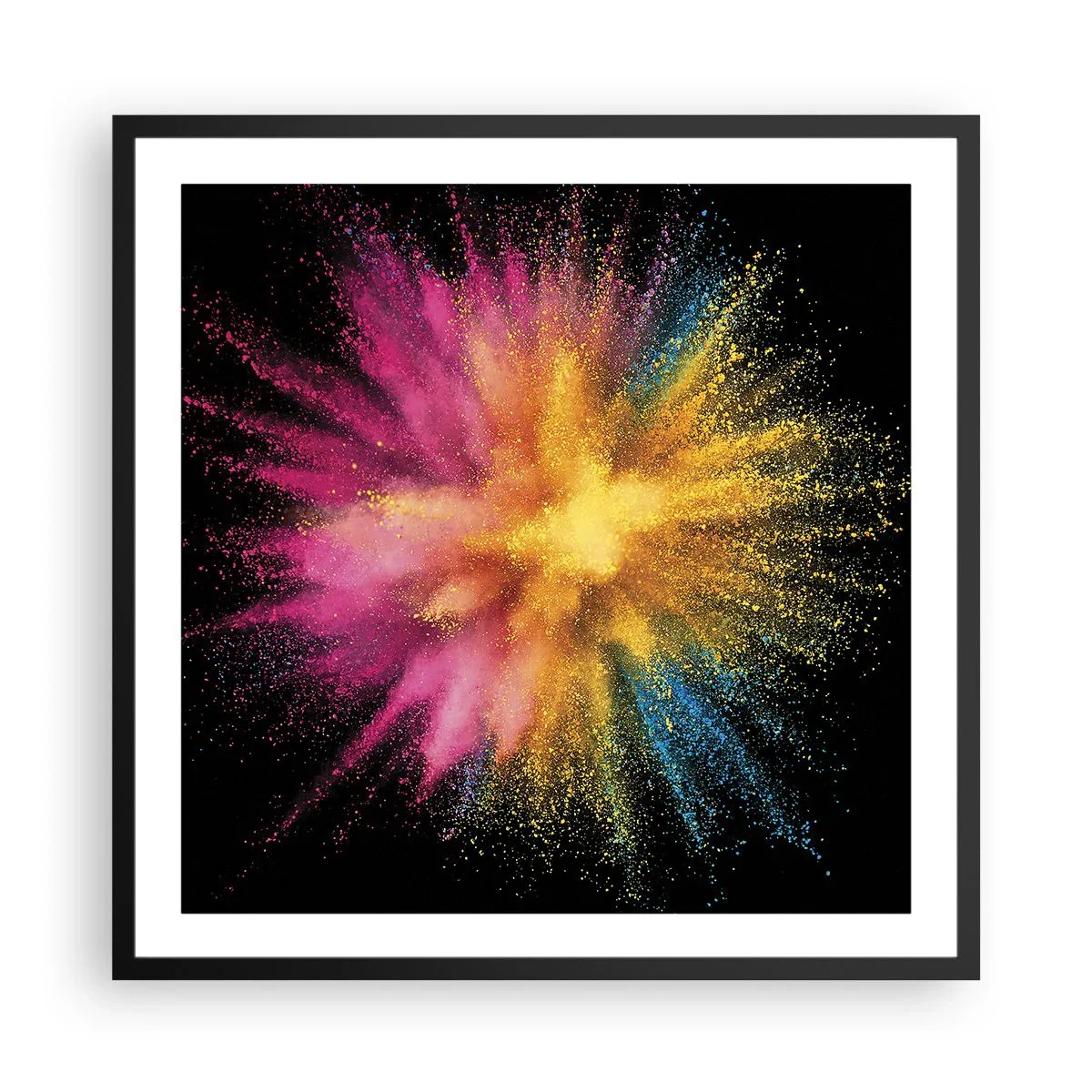 Plakat w czarnej ramie - Narodziny barw  - 60x60 cm