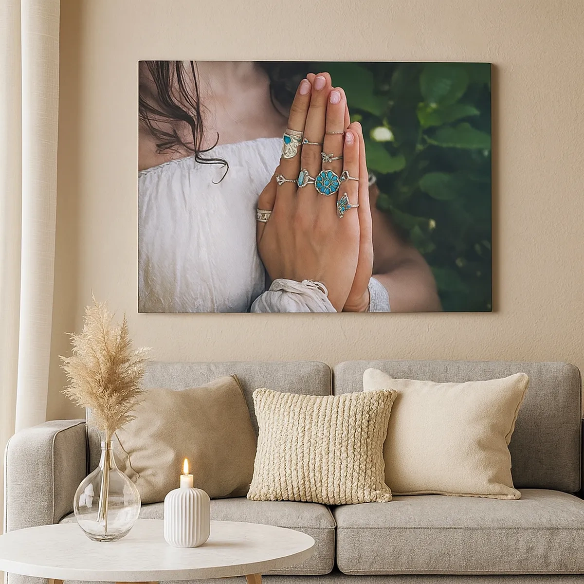 Obraz na płótnie - Witaj w centrum bytu - 30x30 cm