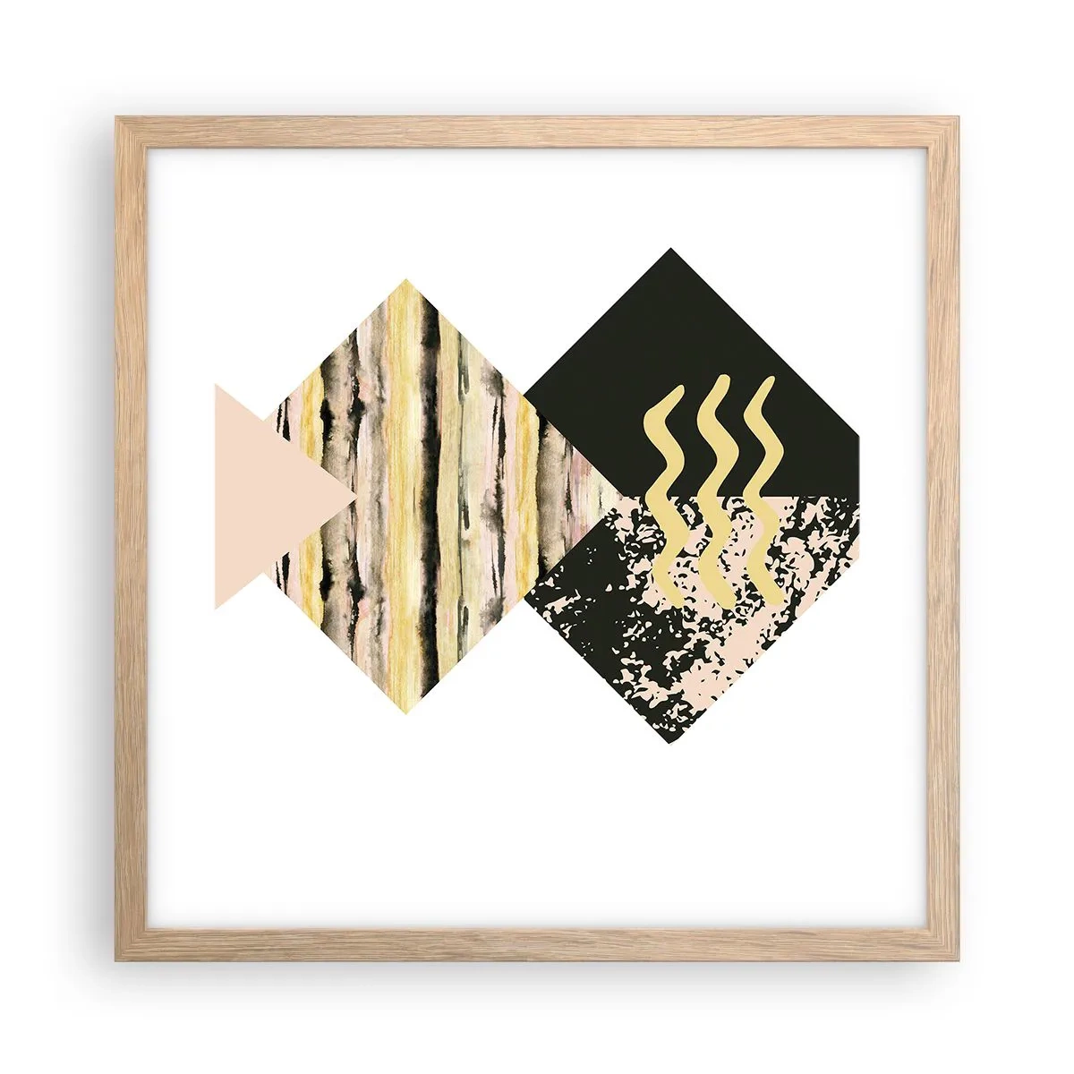 Plakat w ramie jasny dąb - Nie takie proste - 40x40 cm