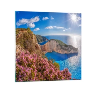 Obraz na szkle - Moje wielkie greckie wakacje - 70x70 cm