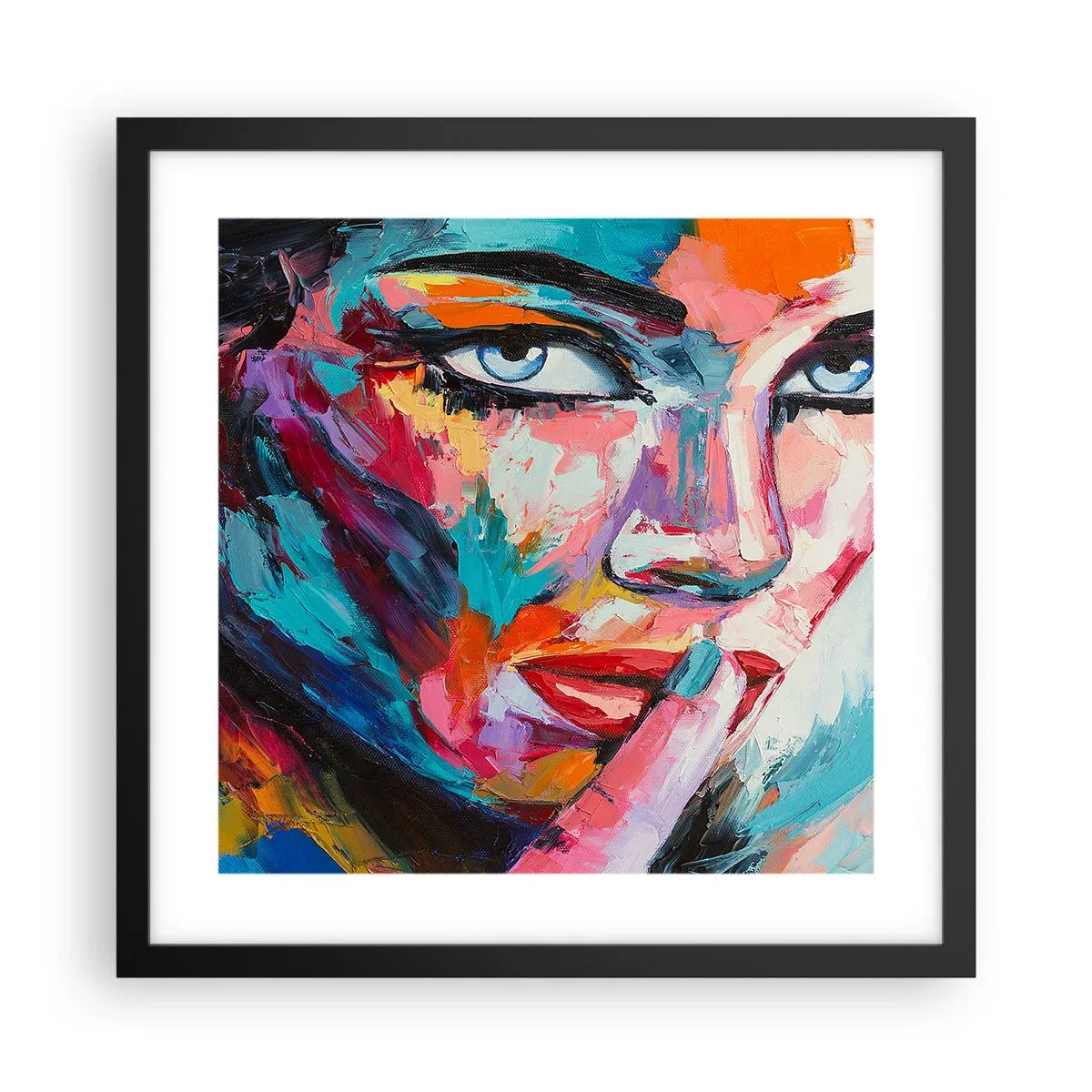 Plakat w czarnej ramie - Nasza pierwsza tajemnica - 40x40 cm