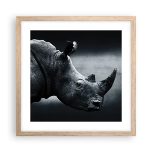 Plakat w ramie jasny dąb - Prawy profil - 40x40 cm