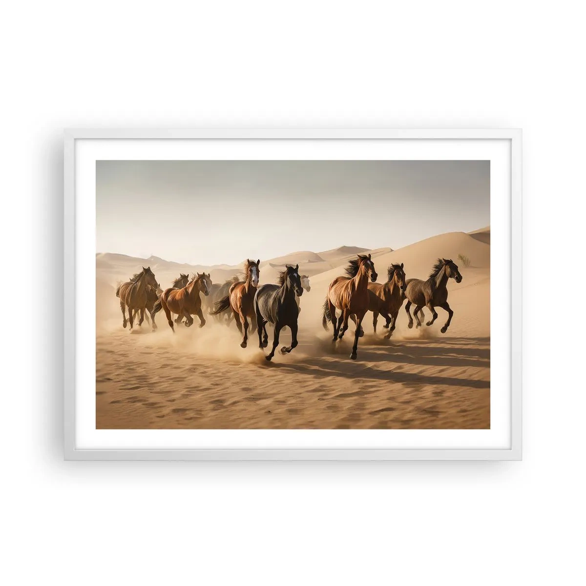 Plakat w białej ramie - Wolne jak wiatr - 70x50 cm