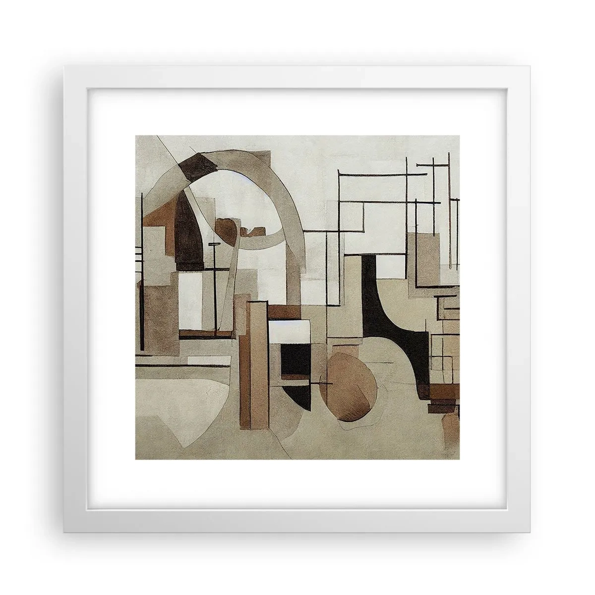 Plakat w białej ramie - Pejzaż miejski 2.0 - 30x30 cm