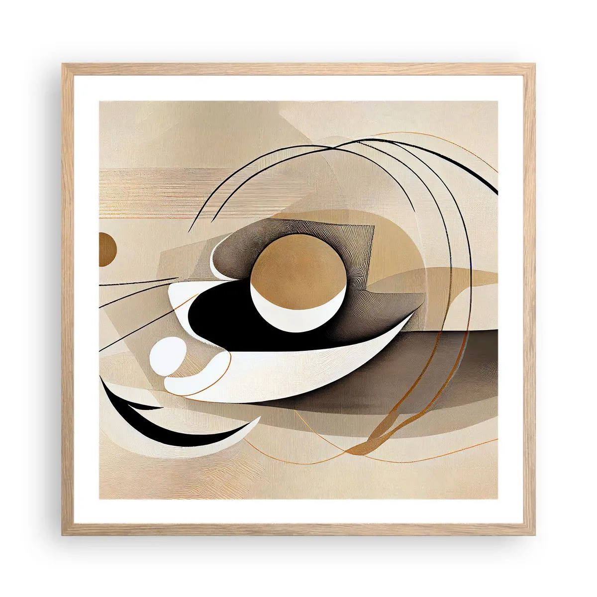 Plakat w ramie jasny dąb - Kompozycja: istota rzeczy - 60x60 cm
