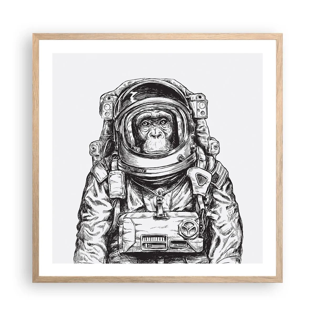 Plakat w ramie jasny dąb - Alternatywna ewolucja - 60x60 cm