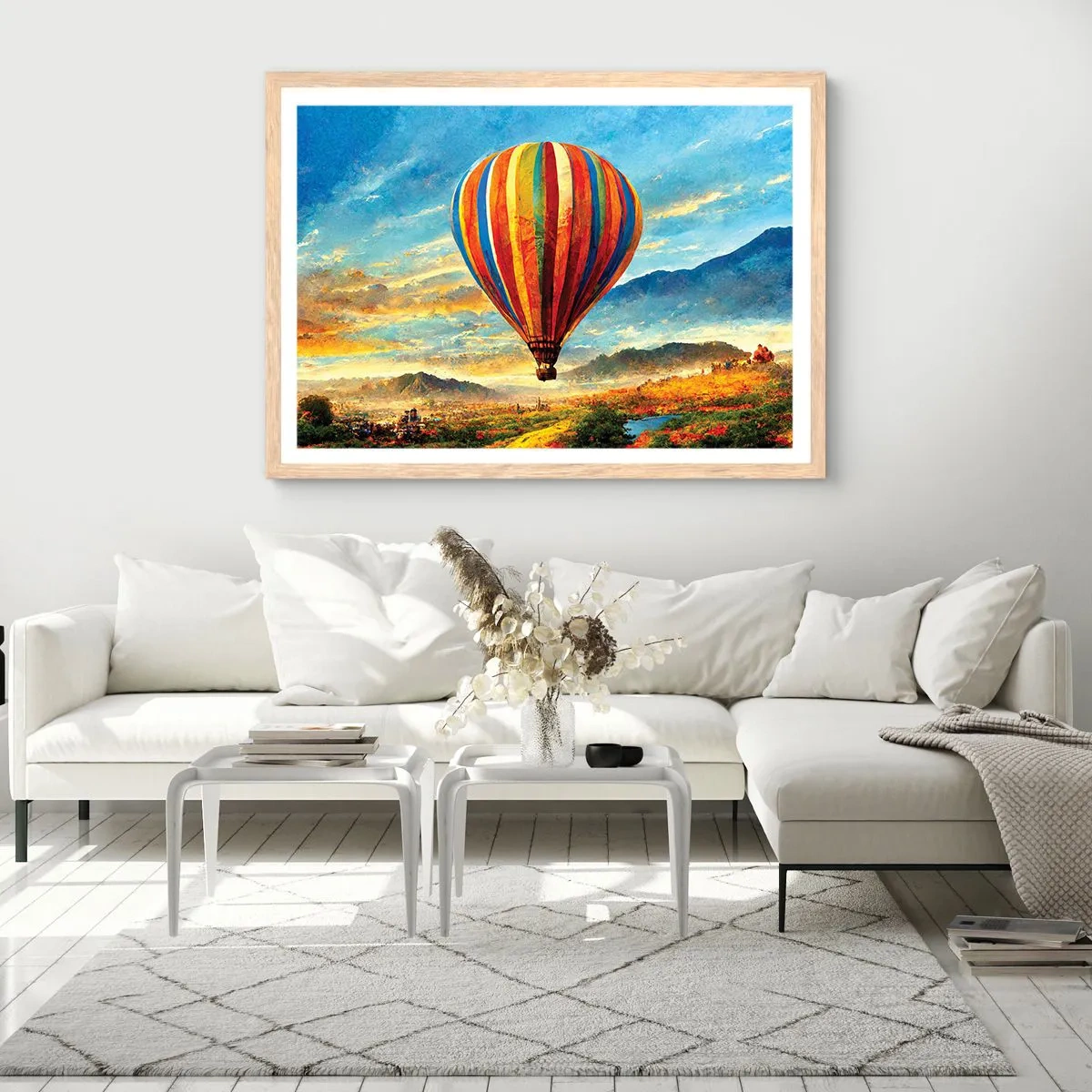 Plakat w ramie jasny dąb - W ciszy widać więcej - 100x70 cm