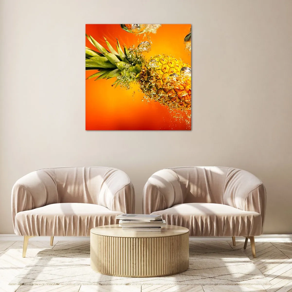 Obraz na szkle - Tropikalna soczysta świeżość - 70x70 cm