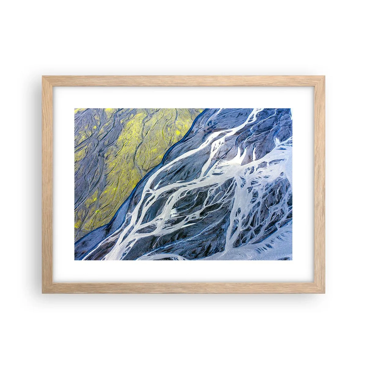 Plakat w ramie jasny dąb - Naskalne malowidła natury - 40x30 cm