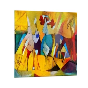 Obraz na szkle - Słońce - życie - radość - 30x30 cm
