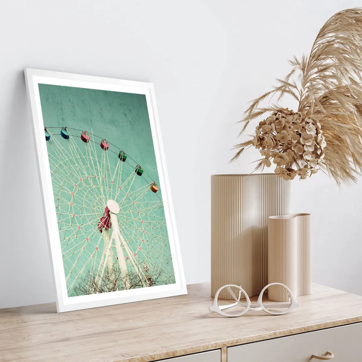 Plakat w białej ramie - Zapraszamy do zabawy - 40x50 cm