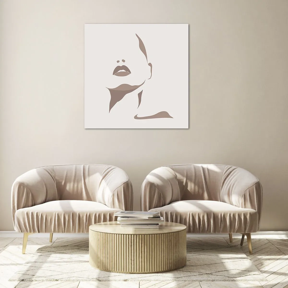 Obraz na szkle - Stworzona ze światła i cienia - 60x60 cm