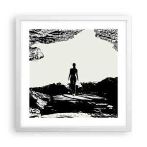 Plakat w białej ramie - Nowe spojrzenie - 40x40 cm