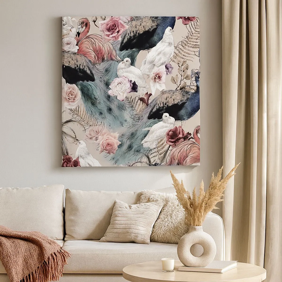 Obraz na płótnie - W pałacowym ogrodzie - 30x30 cm