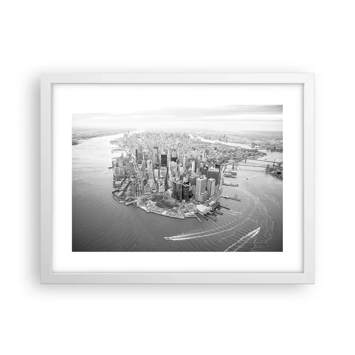 Plakat w białej ramie - Jak nie pokochać? - 40x30 cm