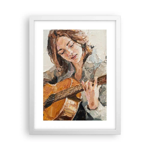 Plakat w białej ramie - Koncert na gitarę i dziewczęce serce - 30x40 cm