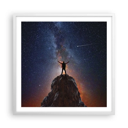 Plakat w białej ramie - Moc jest ze mną! - 60x60 cm