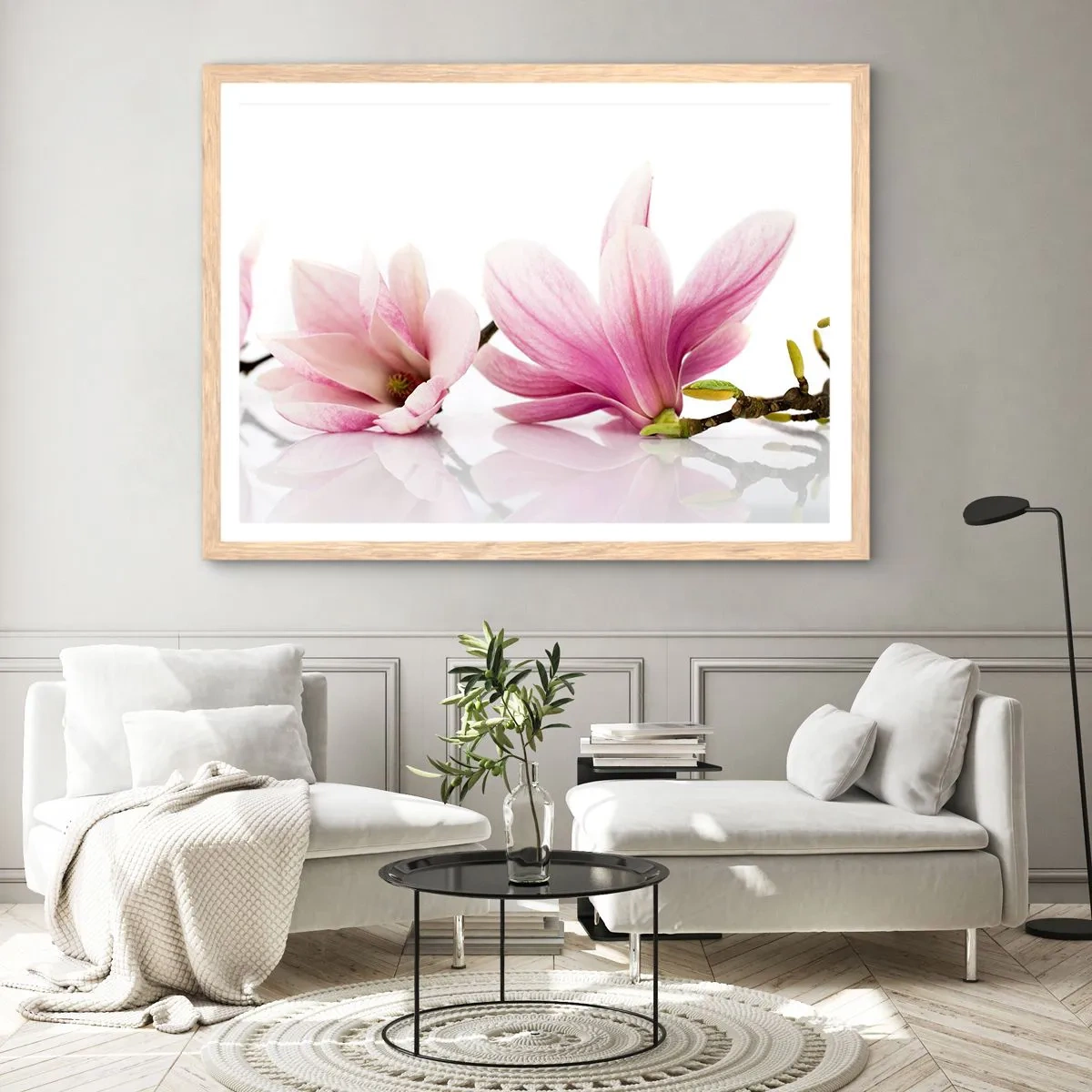 Plakat w ramie jasny dąb - Delikatne jak powiew wiosny - 70x50 cm