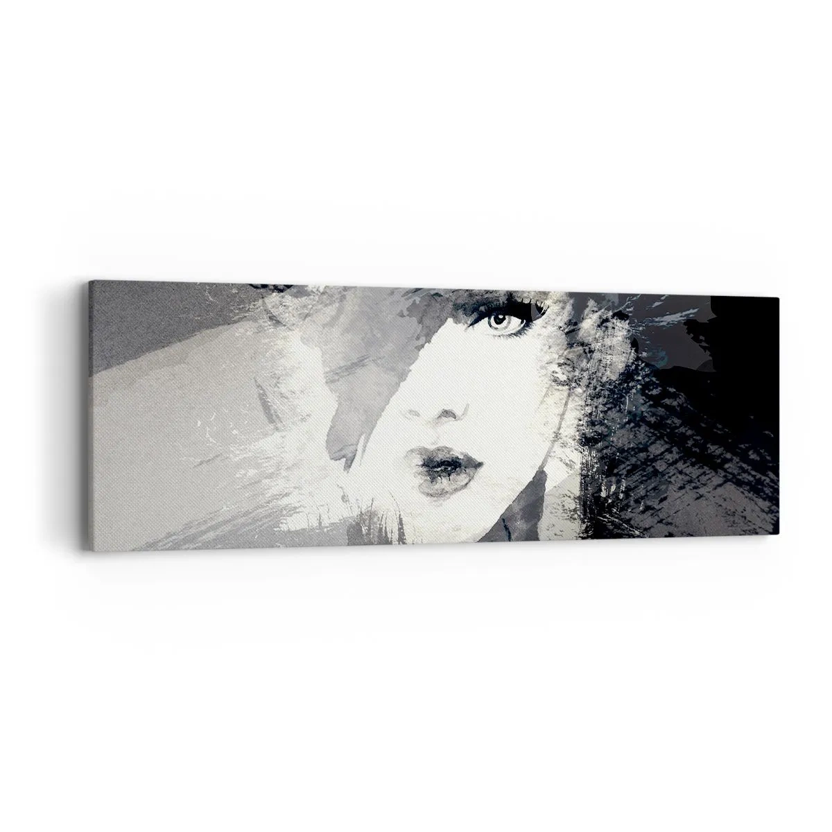 Obraz na płótnie - Zza szarego woalu - 90x30 cm