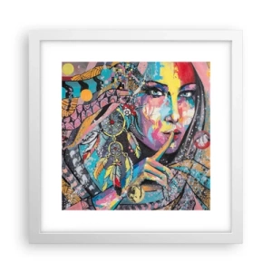 Plakat w białej ramie - Milcz, aż zrozumiesz - 30x30 cm