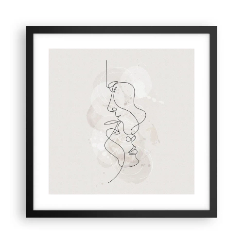 Plakat w czarnej ramie - Splątani w uścisku - 40x40 cm