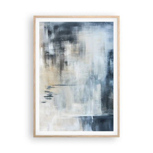 Plakat w ramie jasny dąb - Za zasłoną błękitu - 70x100 cm