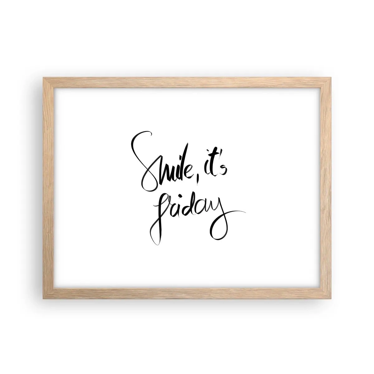 Plakat w ramie jasny dąb - Prawdziwa radość - 40x30 cm