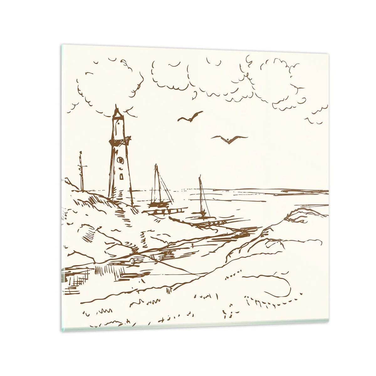 Obraz na szkle - Zarys wspomnienia lata - 30x30 cm