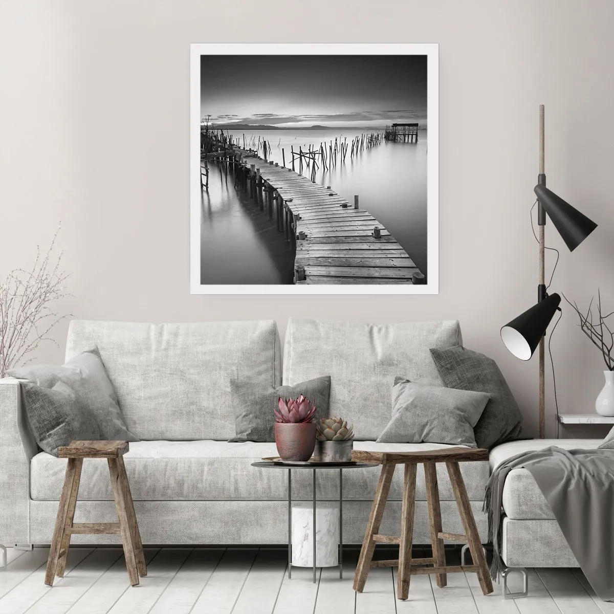 Plakat - Spokój zapomnianego brzegu - 60x60 cm