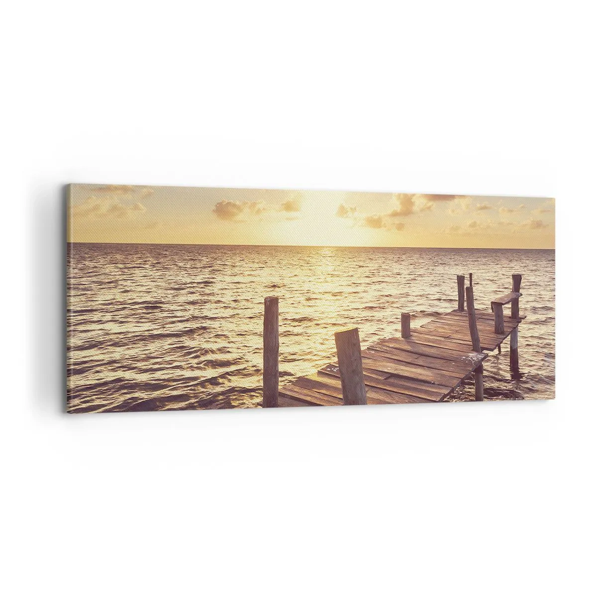 Obraz na płótnie - Złota kraina łagodności - 100x40 cm