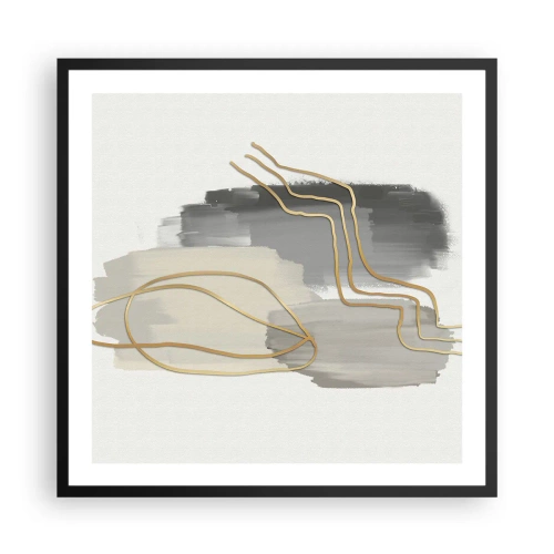 Plakat w czarnej ramie - Trwanie i ruch - 60x60 cm