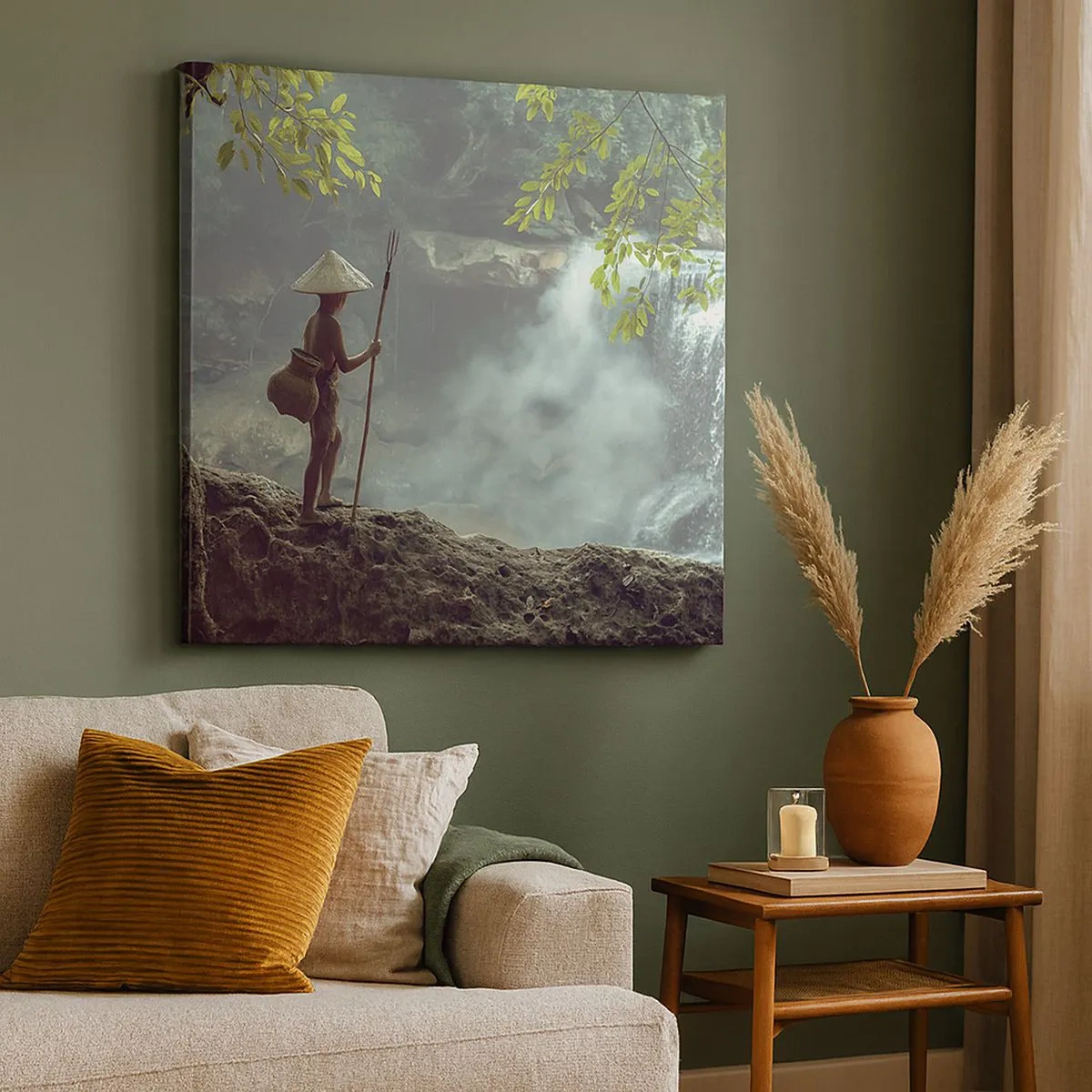 Obraz na płótnie - Zaprzyjaźniony z naturą - 30x30 cm