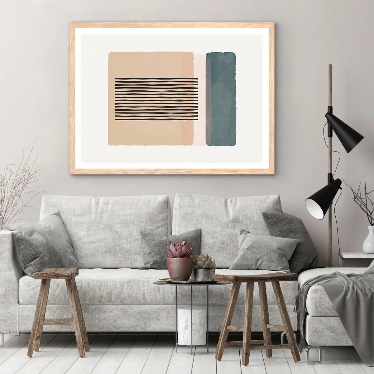 Plakat w ramie jasny dąb - Wszystko w porządku - 91x61 cm