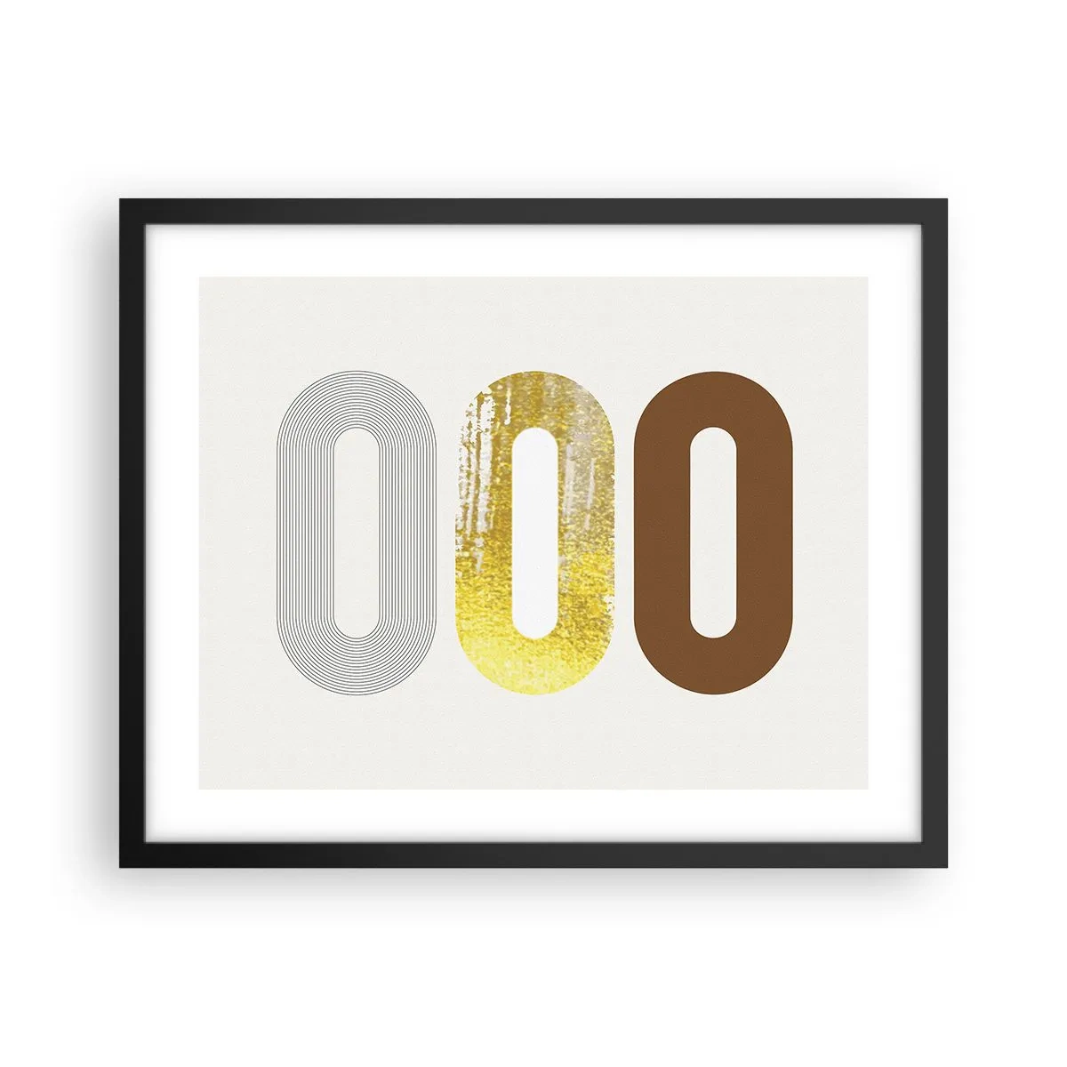Plakat w czarnej ramie - Ooo! - 50x40 cm