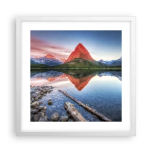 Plakat w białej ramie - Żar i chłód - 40x40 cm